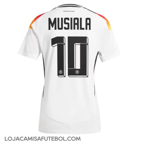 Camisa de Futebol Alemanha Jamal Musiala #10 Equipamento Principal Europeu 2024 Manga Curta